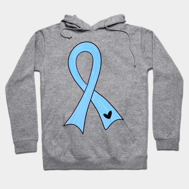 blue awareness ribbon Hoodie by ithacaplus